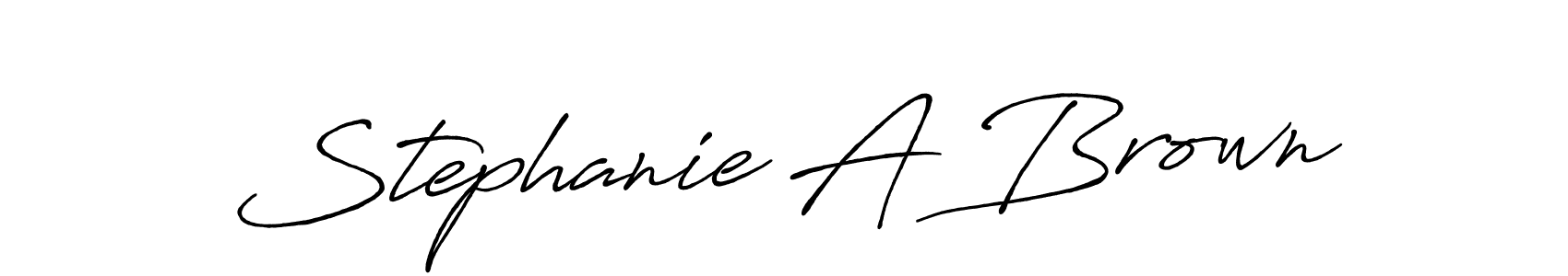 Stephanie A Brown stylish signature style. Best Handwritten Sign (Antro_Vectra_Bolder) for my name. Handwritten Signature Collection Ideas for my name Stephanie A Brown. Stephanie A Brown signature style 7 images and pictures png
