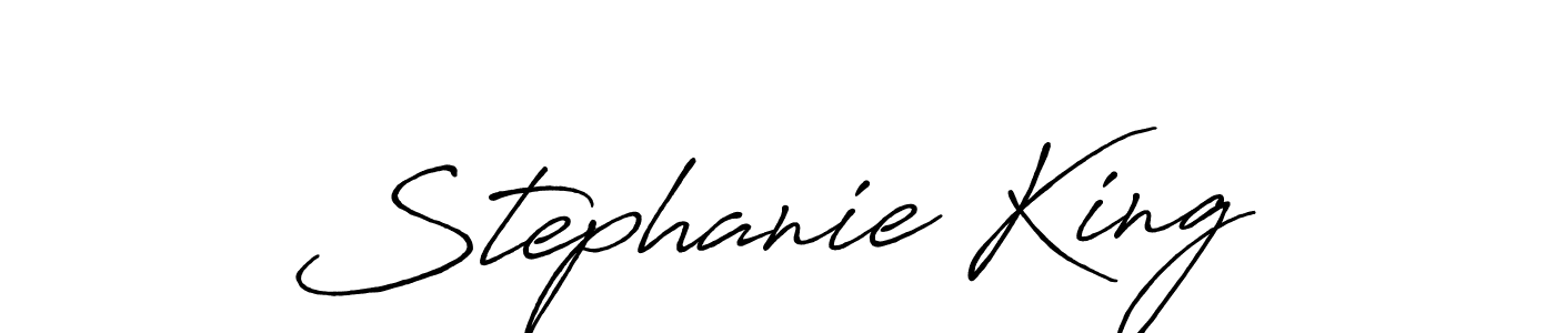 Make a beautiful signature design for name Stephanie King. With this signature (Antro_Vectra_Bolder) style, you can create a handwritten signature for free. Stephanie King signature style 7 images and pictures png