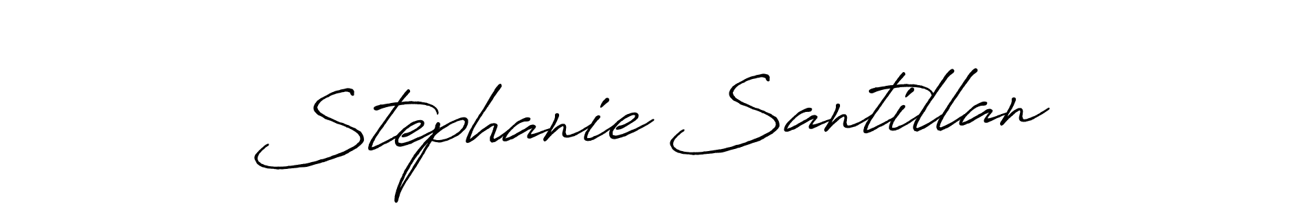 Make a beautiful signature design for name Stephanie Santillan. With this signature (Antro_Vectra_Bolder) style, you can create a handwritten signature for free. Stephanie Santillan signature style 7 images and pictures png