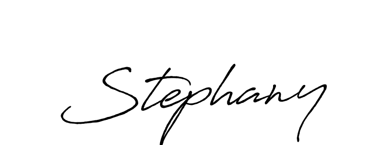 Make a beautiful signature design for name Stephany. With this signature (Antro_Vectra_Bolder) style, you can create a handwritten signature for free. Stephany signature style 7 images and pictures png