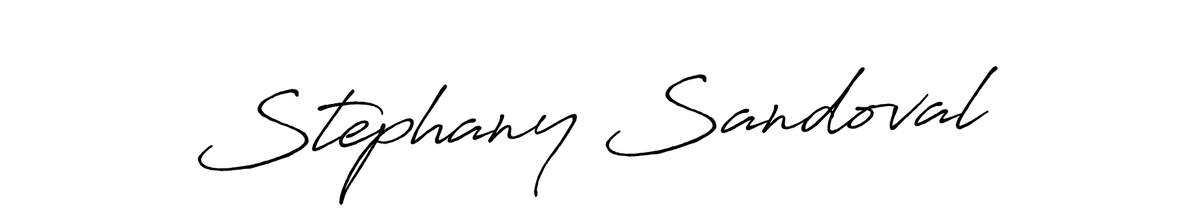 Make a beautiful signature design for name Stephany Sandoval. With this signature (Antro_Vectra_Bolder) style, you can create a handwritten signature for free. Stephany Sandoval signature style 7 images and pictures png