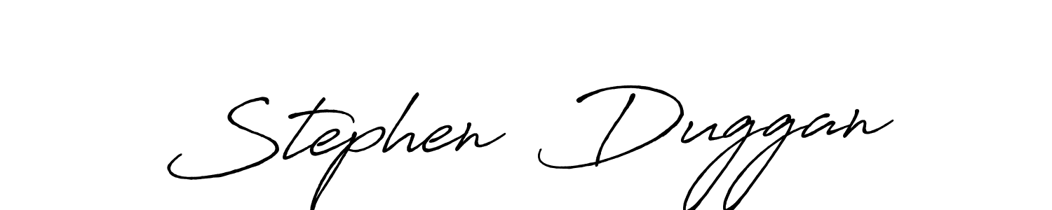 Create a beautiful signature design for name Stephen  Duggan. With this signature (Antro_Vectra_Bolder) fonts, you can make a handwritten signature for free. Stephen  Duggan signature style 7 images and pictures png