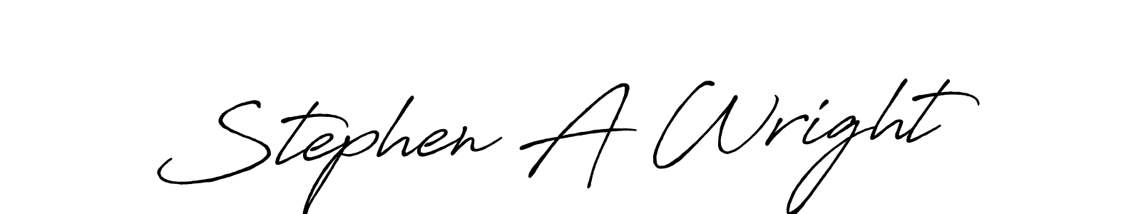 Make a beautiful signature design for name Stephen A Wright. With this signature (Antro_Vectra_Bolder) style, you can create a handwritten signature for free. Stephen A Wright signature style 7 images and pictures png