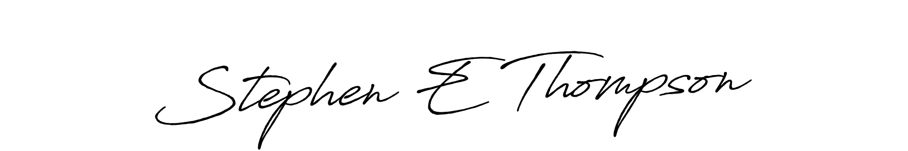 It looks lik you need a new signature style for name Stephen E Thompson. Design unique handwritten (Antro_Vectra_Bolder) signature with our free signature maker in just a few clicks. Stephen E Thompson signature style 7 images and pictures png