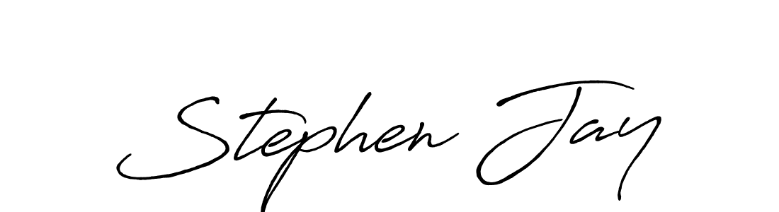 Stephen Jay stylish signature style. Best Handwritten Sign (Antro_Vectra_Bolder) for my name. Handwritten Signature Collection Ideas for my name Stephen Jay. Stephen Jay signature style 7 images and pictures png