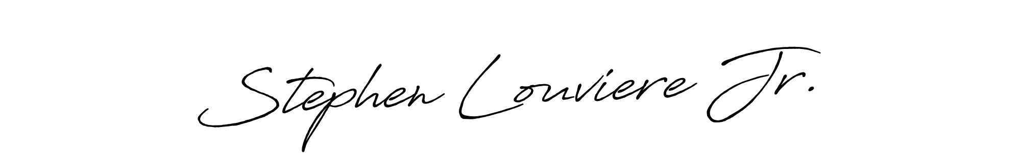 Make a beautiful signature design for name Stephen Louviere Jr.. With this signature (Antro_Vectra_Bolder) style, you can create a handwritten signature for free. Stephen Louviere Jr. signature style 7 images and pictures png