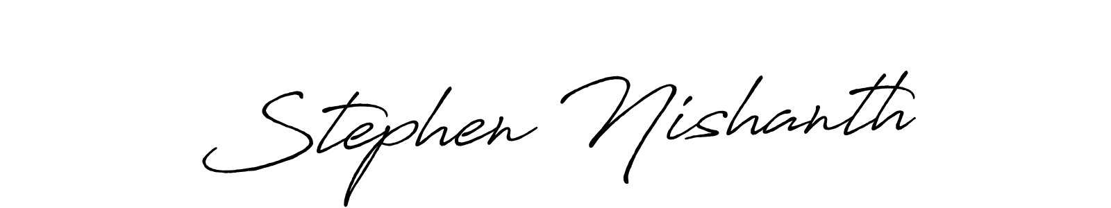 It looks lik you need a new signature style for name Stephen Nishanth. Design unique handwritten (Antro_Vectra_Bolder) signature with our free signature maker in just a few clicks. Stephen Nishanth signature style 7 images and pictures png