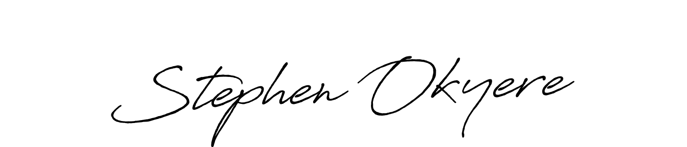 Create a beautiful signature design for name Stephen Okyere. With this signature (Antro_Vectra_Bolder) fonts, you can make a handwritten signature for free. Stephen Okyere signature style 7 images and pictures png