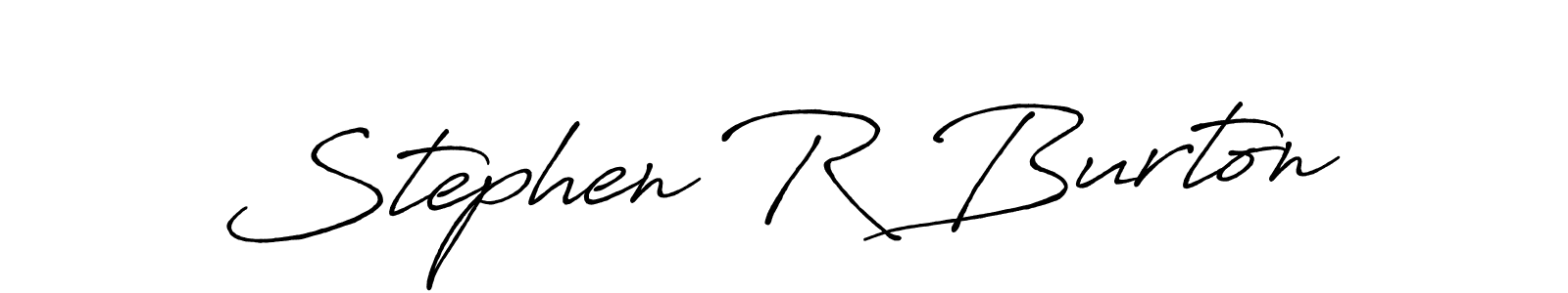 Use a signature maker to create a handwritten signature online. With this signature software, you can design (Antro_Vectra_Bolder) your own signature for name Stephen R Burton. Stephen R Burton signature style 7 images and pictures png