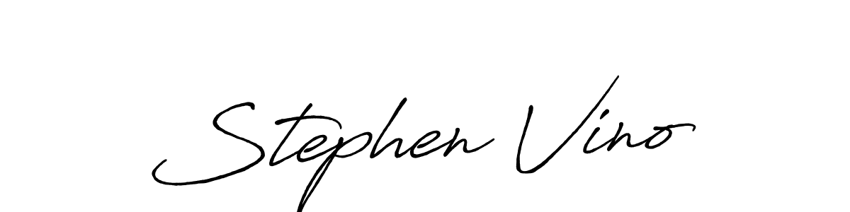 Make a beautiful signature design for name Stephen Vino. With this signature (Antro_Vectra_Bolder) style, you can create a handwritten signature for free. Stephen Vino signature style 7 images and pictures png