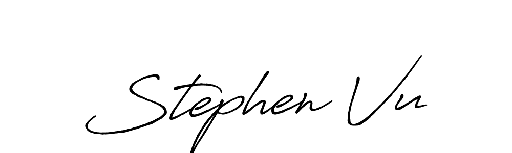 How to make Stephen Vu signature? Antro_Vectra_Bolder is a professional autograph style. Create handwritten signature for Stephen Vu name. Stephen Vu signature style 7 images and pictures png