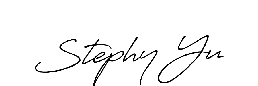Stephy Yu stylish signature style. Best Handwritten Sign (Antro_Vectra_Bolder) for my name. Handwritten Signature Collection Ideas for my name Stephy Yu. Stephy Yu signature style 7 images and pictures png