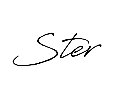 Create a beautiful signature design for name Ster. With this signature (Antro_Vectra_Bolder) fonts, you can make a handwritten signature for free. Ster signature style 7 images and pictures png