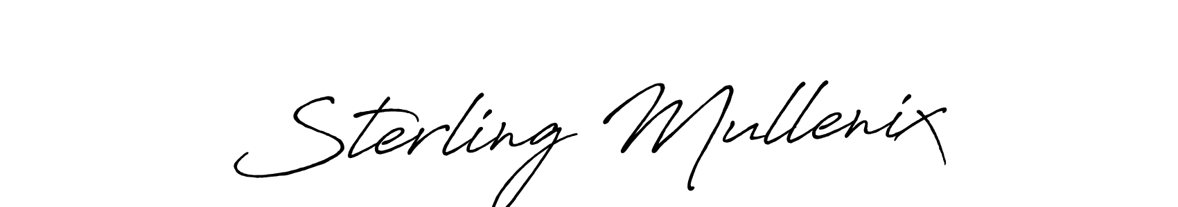 Also we have Sterling Mullenix name is the best signature style. Create professional handwritten signature collection using Antro_Vectra_Bolder autograph style. Sterling Mullenix signature style 7 images and pictures png