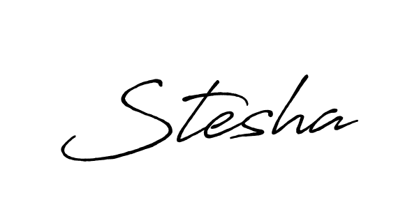 Create a beautiful signature design for name Stesha. With this signature (Antro_Vectra_Bolder) fonts, you can make a handwritten signature for free. Stesha signature style 7 images and pictures png