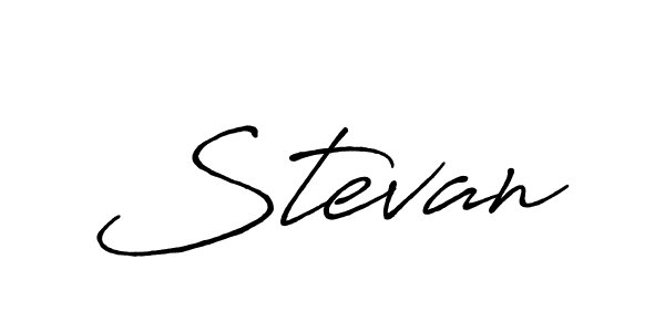 It looks lik you need a new signature style for name Stevan. Design unique handwritten (Antro_Vectra_Bolder) signature with our free signature maker in just a few clicks. Stevan signature style 7 images and pictures png