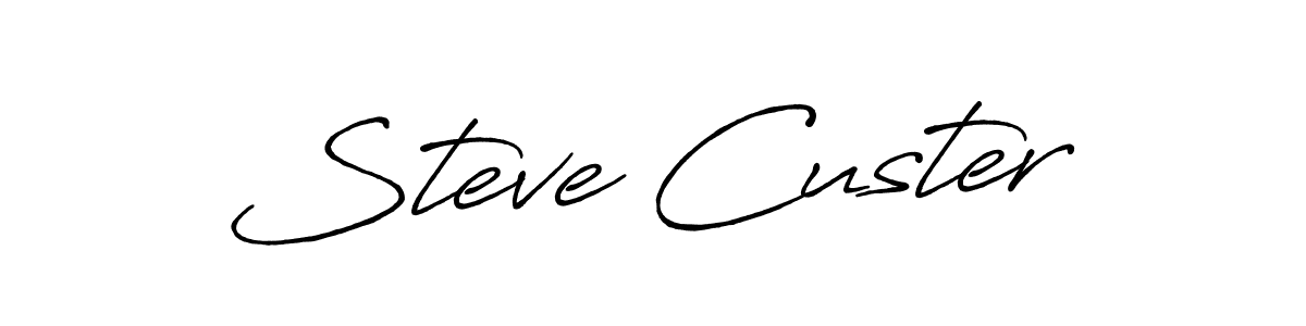 How to make Steve Custer name signature. Use Antro_Vectra_Bolder style for creating short signs online. This is the latest handwritten sign. Steve Custer signature style 7 images and pictures png