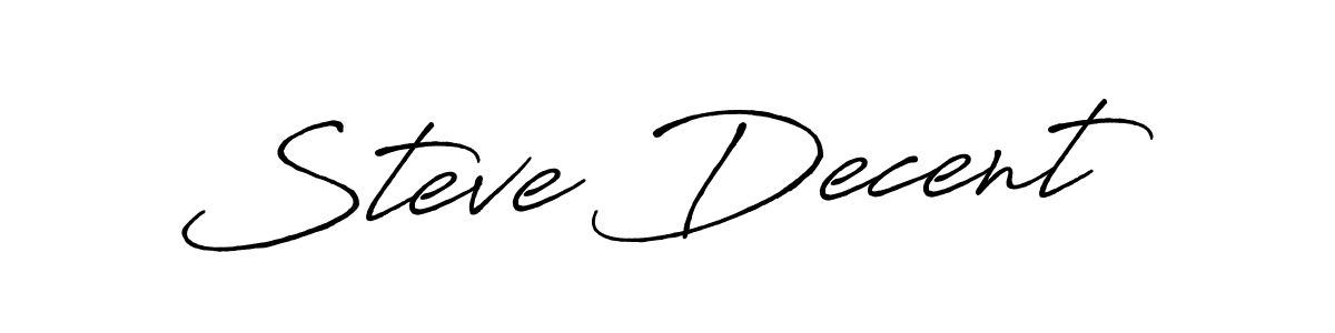 Use a signature maker to create a handwritten signature online. With this signature software, you can design (Antro_Vectra_Bolder) your own signature for name Steve Decent. Steve Decent signature style 7 images and pictures png