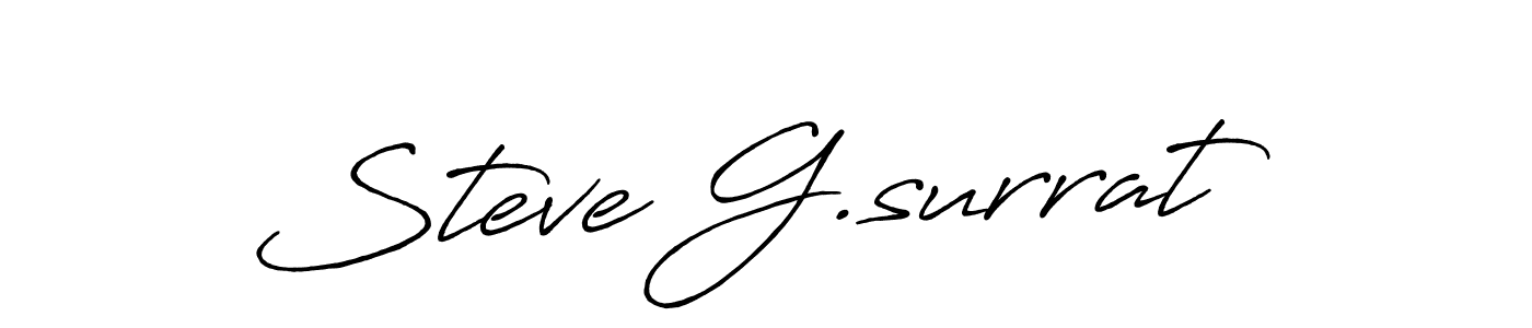 You should practise on your own different ways (Antro_Vectra_Bolder) to write your name (Steve G.surrat) in signature. don't let someone else do it for you. Steve G.surrat signature style 7 images and pictures png