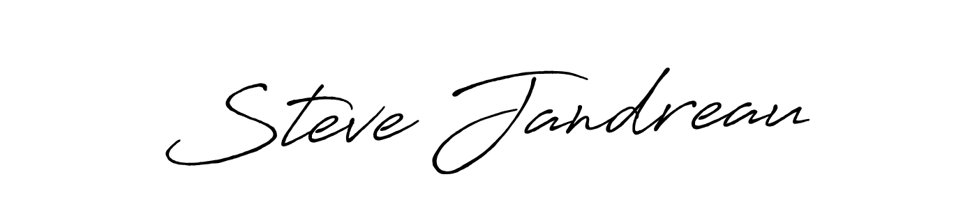 How to make Steve Jandreau name signature. Use Antro_Vectra_Bolder style for creating short signs online. This is the latest handwritten sign. Steve Jandreau signature style 7 images and pictures png