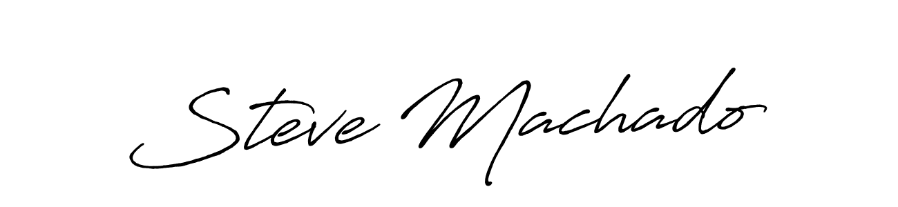 Steve Machado stylish signature style. Best Handwritten Sign (Antro_Vectra_Bolder) for my name. Handwritten Signature Collection Ideas for my name Steve Machado. Steve Machado signature style 7 images and pictures png