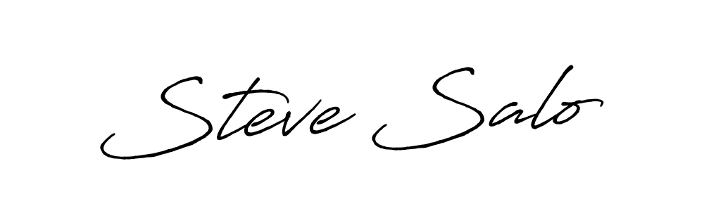 It looks lik you need a new signature style for name Steve Salo. Design unique handwritten (Antro_Vectra_Bolder) signature with our free signature maker in just a few clicks. Steve Salo signature style 7 images and pictures png