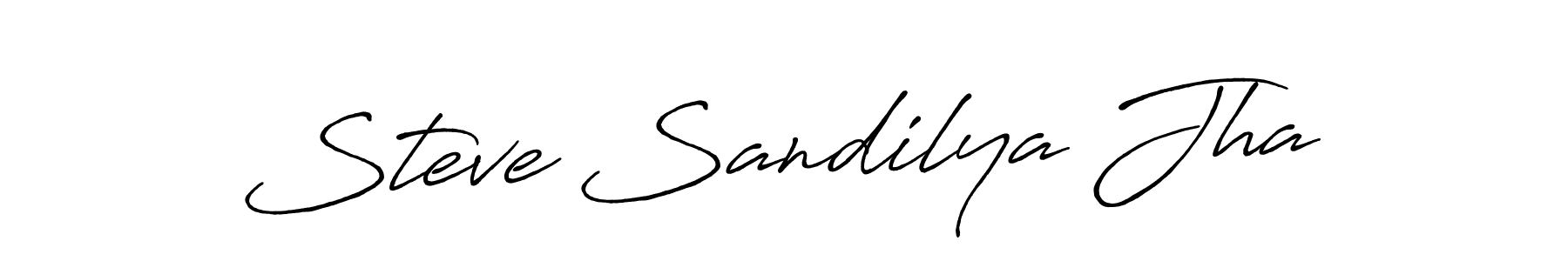 Once you've used our free online signature maker to create your best signature Antro_Vectra_Bolder style, it's time to enjoy all of the benefits that Steve Sandilya Jha name signing documents. Steve Sandilya Jha signature style 7 images and pictures png