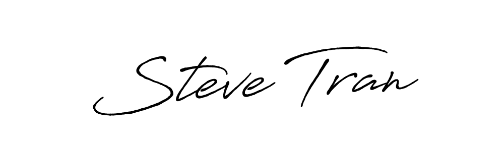 Design your own signature with our free online signature maker. With this signature software, you can create a handwritten (Antro_Vectra_Bolder) signature for name Steve Tran. Steve Tran signature style 7 images and pictures png