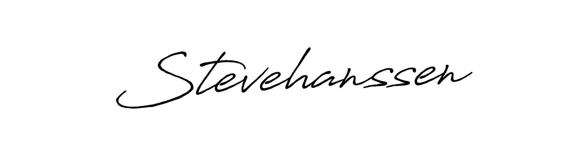 Design your own signature with our free online signature maker. With this signature software, you can create a handwritten (Antro_Vectra_Bolder) signature for name Stevehanssen. Stevehanssen signature style 7 images and pictures png