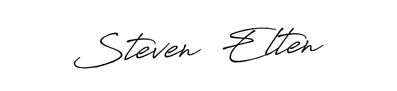 How to make Steven  Elten name signature. Use Antro_Vectra_Bolder style for creating short signs online. This is the latest handwritten sign. Steven  Elten signature style 7 images and pictures png