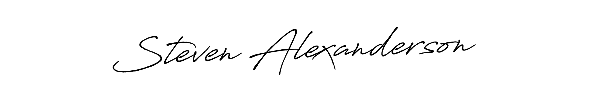 Create a beautiful signature design for name Steven Alexanderson. With this signature (Antro_Vectra_Bolder) fonts, you can make a handwritten signature for free. Steven Alexanderson signature style 7 images and pictures png