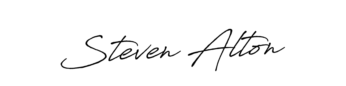 Steven Alton stylish signature style. Best Handwritten Sign (Antro_Vectra_Bolder) for my name. Handwritten Signature Collection Ideas for my name Steven Alton. Steven Alton signature style 7 images and pictures png