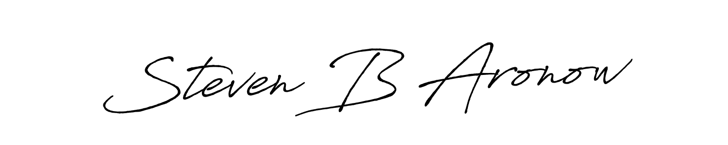 Steven B Aronow stylish signature style. Best Handwritten Sign (Antro_Vectra_Bolder) for my name. Handwritten Signature Collection Ideas for my name Steven B Aronow. Steven B Aronow signature style 7 images and pictures png