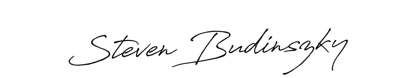 Make a beautiful signature design for name Steven Budinszky. With this signature (Antro_Vectra_Bolder) style, you can create a handwritten signature for free. Steven Budinszky signature style 7 images and pictures png