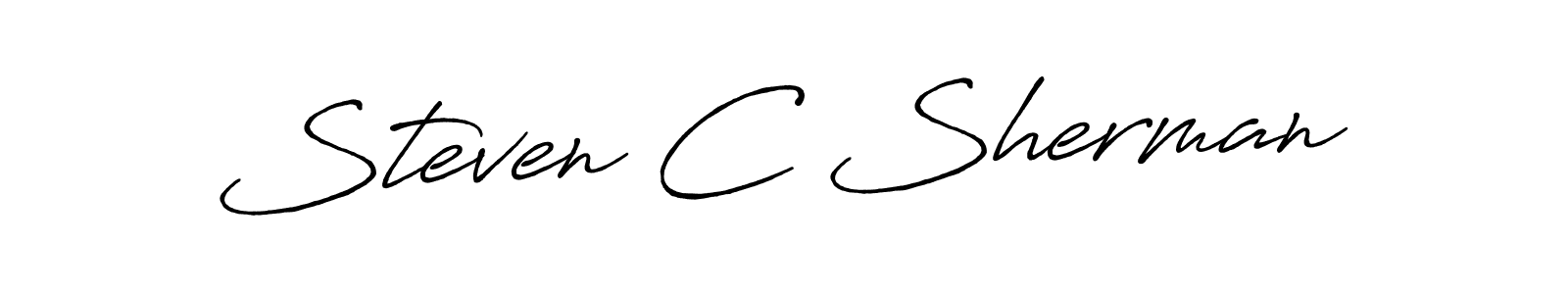 Make a beautiful signature design for name Steven C Sherman. With this signature (Antro_Vectra_Bolder) style, you can create a handwritten signature for free. Steven C Sherman signature style 7 images and pictures png