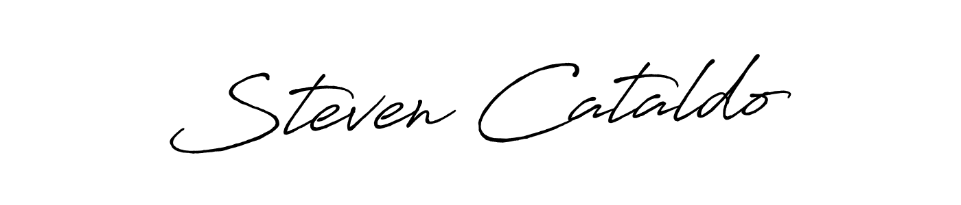 How to make Steven Cataldo name signature. Use Antro_Vectra_Bolder style for creating short signs online. This is the latest handwritten sign. Steven Cataldo signature style 7 images and pictures png