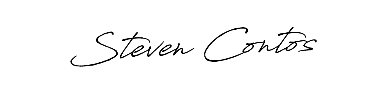 Use a signature maker to create a handwritten signature online. With this signature software, you can design (Antro_Vectra_Bolder) your own signature for name Steven Contos. Steven Contos signature style 7 images and pictures png