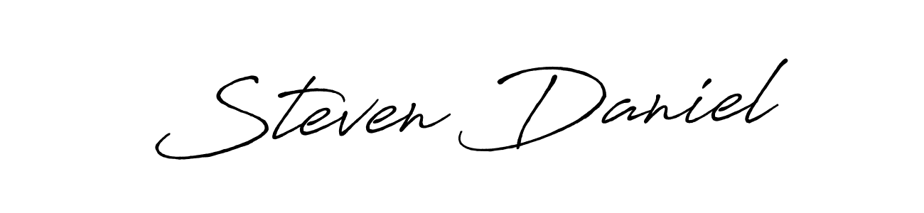 Design your own signature with our free online signature maker. With this signature software, you can create a handwritten (Antro_Vectra_Bolder) signature for name Steven Daniel. Steven Daniel signature style 7 images and pictures png