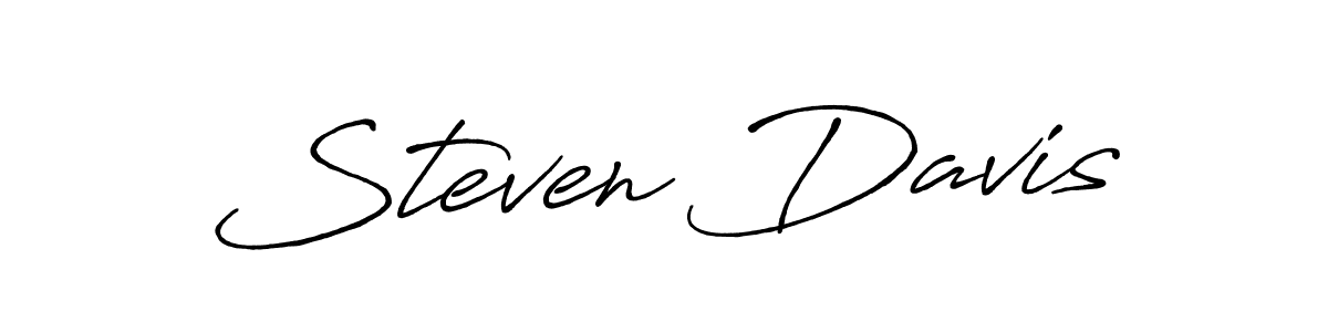 Create a beautiful signature design for name Steven Davis. With this signature (Antro_Vectra_Bolder) fonts, you can make a handwritten signature for free. Steven Davis signature style 7 images and pictures png