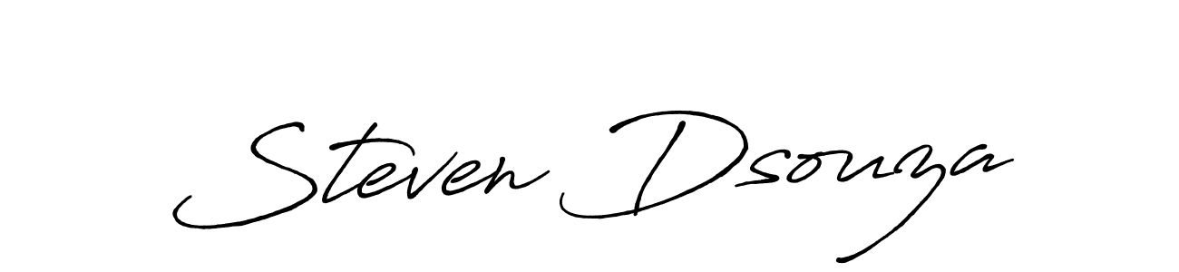 Create a beautiful signature design for name Steven Dsouza. With this signature (Antro_Vectra_Bolder) fonts, you can make a handwritten signature for free. Steven Dsouza signature style 7 images and pictures png