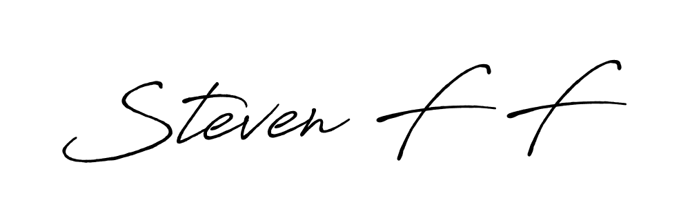 Design your own signature with our free online signature maker. With this signature software, you can create a handwritten (Antro_Vectra_Bolder) signature for name Steven F F. Steven F F signature style 7 images and pictures png