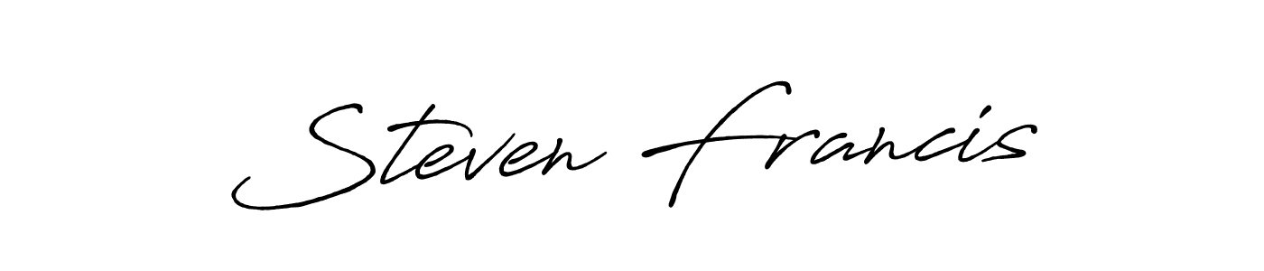 Create a beautiful signature design for name Steven Francis. With this signature (Antro_Vectra_Bolder) fonts, you can make a handwritten signature for free. Steven Francis signature style 7 images and pictures png