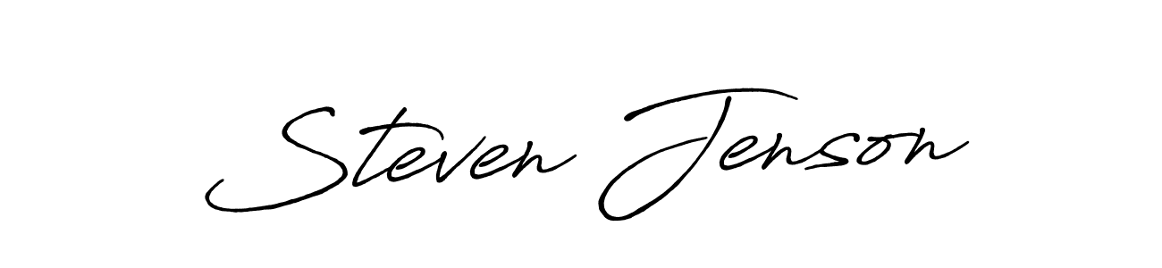 How to make Steven Jenson name signature. Use Antro_Vectra_Bolder style for creating short signs online. This is the latest handwritten sign. Steven Jenson signature style 7 images and pictures png