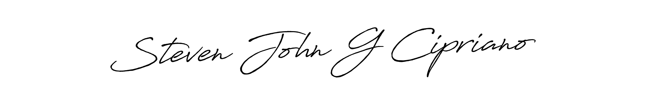 The best way (Antro_Vectra_Bolder) to make a short signature is to pick only two or three words in your name. The name Steven John G Cipriano include a total of six letters. For converting this name. Steven John G Cipriano signature style 7 images and pictures png