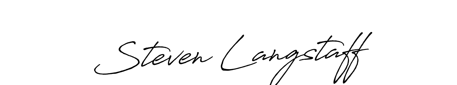 Design your own signature with our free online signature maker. With this signature software, you can create a handwritten (Antro_Vectra_Bolder) signature for name Steven Langstaff. Steven Langstaff signature style 7 images and pictures png