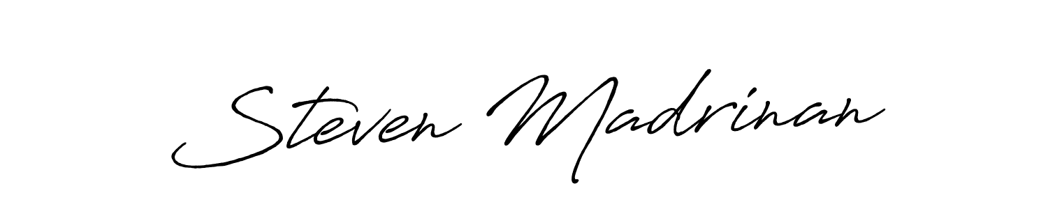 Design your own signature with our free online signature maker. With this signature software, you can create a handwritten (Antro_Vectra_Bolder) signature for name Steven Madrinan. Steven Madrinan signature style 7 images and pictures png