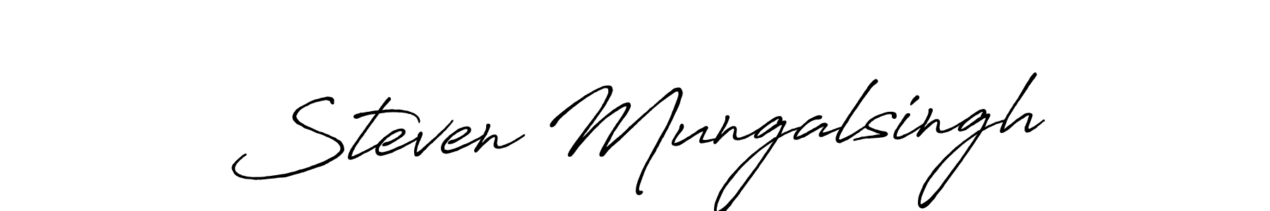 Make a short Steven Mungalsingh signature style. Manage your documents anywhere anytime using Antro_Vectra_Bolder. Create and add eSignatures, submit forms, share and send files easily. Steven Mungalsingh signature style 7 images and pictures png