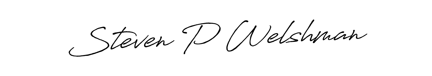 Create a beautiful signature design for name Steven P Welshman. With this signature (Antro_Vectra_Bolder) fonts, you can make a handwritten signature for free. Steven P Welshman signature style 7 images and pictures png