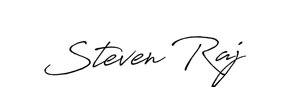 Use a signature maker to create a handwritten signature online. With this signature software, you can design (Antro_Vectra_Bolder) your own signature for name Steven Raj. Steven Raj signature style 7 images and pictures png