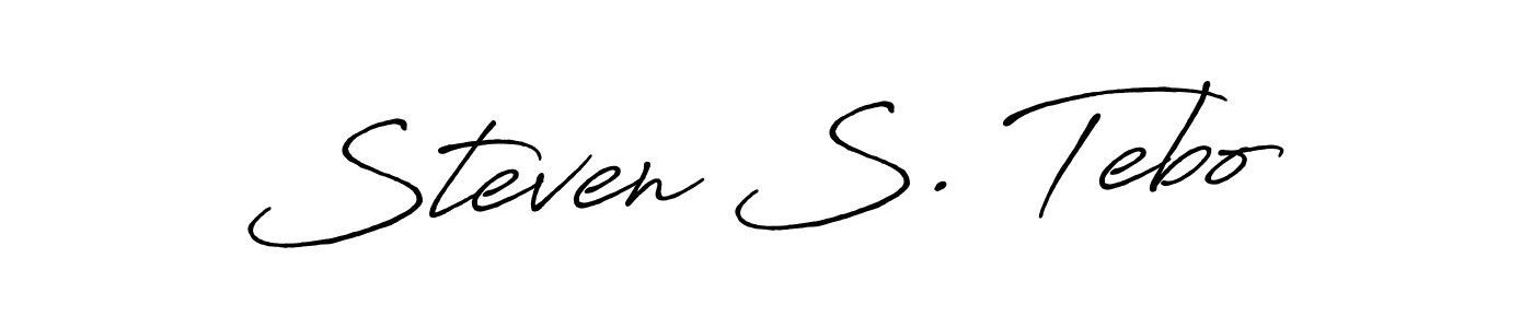 Also we have Steven S. Tebo name is the best signature style. Create professional handwritten signature collection using Antro_Vectra_Bolder autograph style. Steven S. Tebo signature style 7 images and pictures png